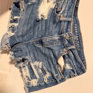 American Eagle Outfitters Ripped Blue Jean Shorts